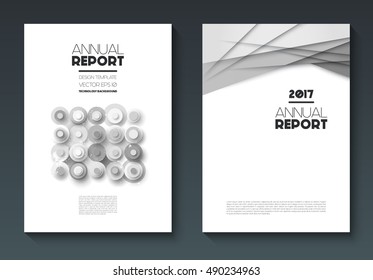 Vector annual report templates, abstract geometric background, abstract flat circles and lines on vertical format