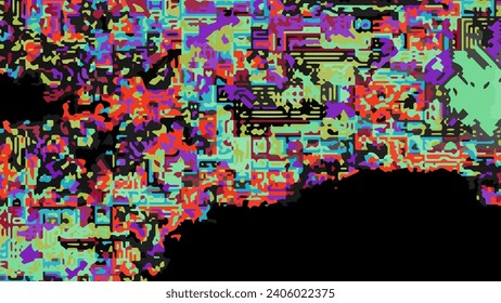 Vector anstract neon geometric background. Unusual ornament 