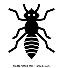 Vector Ant Glyph Icon Design
