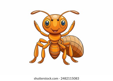 Diseño de color de ilustración de hormiga Vector