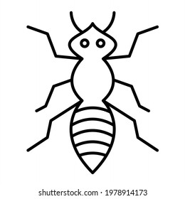 Vector Ant Outline Icon Design
