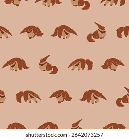 Vector Anteater Pattern Illustration Seamless for Wallpaper Background Cover Packaging