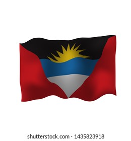 Vector Antigua and Barbuda flag, new design.