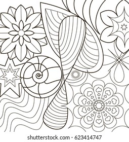 Vector Anti-stress painting. ?oloring.