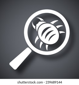 Vector antivirus scanning icon