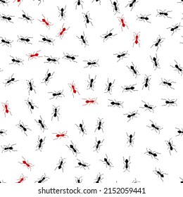 Vector Ants Seamless Pattern. Vector illustration