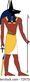 Vector Anubis, an ancient Egyptian god