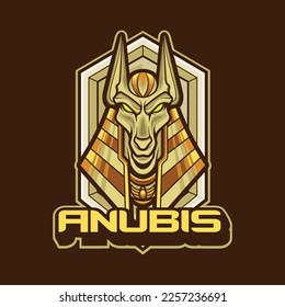 Vector anubis mascot logo for esports and sports team