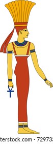 Vector Anuket, an ancient Egyptian goddess