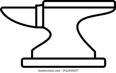 Vector Anvil Outline Icon Design
