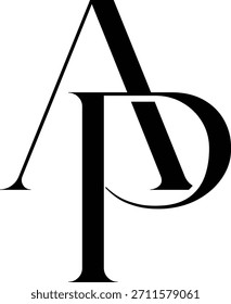 Vektor AP, PA-Buchstaben-Logo
