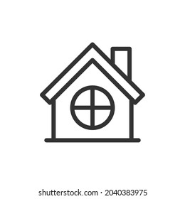 Vector apartment line icon. Symbol in trendy outline style. Vector illustration isolated on a white background. 