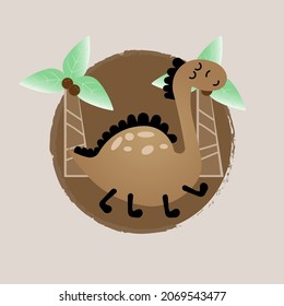 Vector of apatosaurus.Vector illustration to decorate or do something else you want.