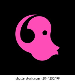 Vector ape in golden ratio style
