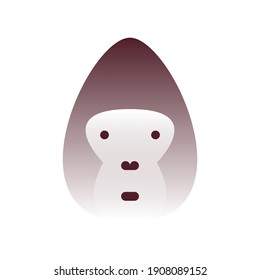 Vector ape in gradient style