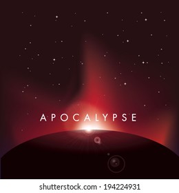 vector apocalypse poster from satellite view