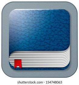 Vector app book icon for web applications. All layers well organized and easy to edit