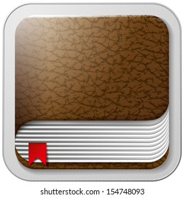 Vector app book icon for web applications. All layers well organized and easy to edit