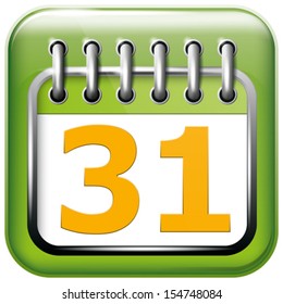 Vector app calendar icon for web applications. All layers well organized and easy to edit
