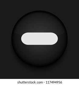 Vector app circle minus black icon. Eps10