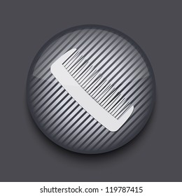 Vector app circle striped icon on gray background. Eps 10