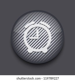 Vector app circle striped icon on gray background. Eps 10