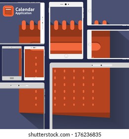 Vector App Icon for Smartphone Device Calendar