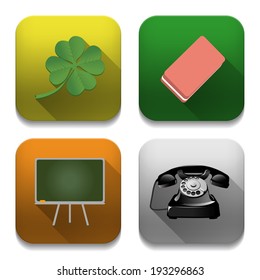 Vector app icons, illustration of application icons set