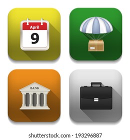 Vector app icons, illustration of application icons set