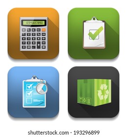 Vector app icons, illustration of application icons set