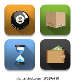Vector app icons, illustration of application icons set