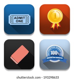 Vector app icons, illustration of application icons set