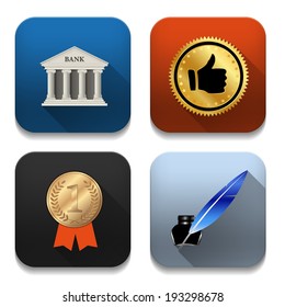 Vector app icons, illustration of application icons set