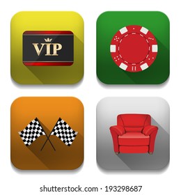 Vector app icons, illustration of application icons set