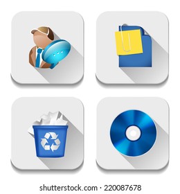 Vector app icons, illustration of application icons set