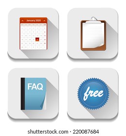 Vector app icons, illustration of application icons set