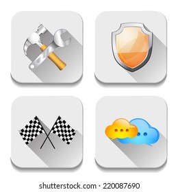 Vector app icons, illustration of application icons set