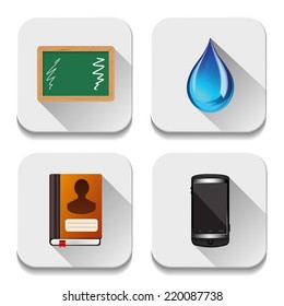 Vector app icons, illustration of application icons set