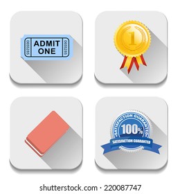 Vector app icons, illustration of application icons set