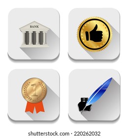 Vector app icons, illustration of application icons set