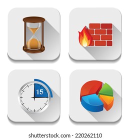 Vector app icons, illustration of application icons set
