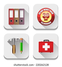 Vector app icons, illustration of application icons set