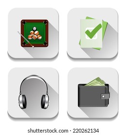 Vector app icons, illustration of application icons set