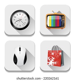 Vector app icons, illustration of application icons set