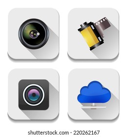 Iconos de aplicaciones vectoriales, conjunto de iconos de aplicación