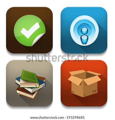 Vector app icons, illustration of application icons set