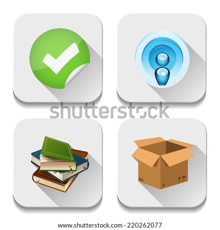 Vector app icons, illustration of application icons set