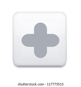Vector app plus white icon. Eps10