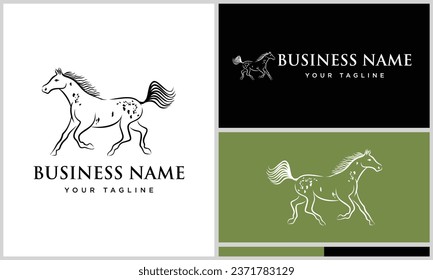 plantilla de diseño de caballos vectorial appaloosa