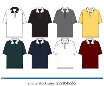 Ropa de Vector Hombres Camisas con cuello